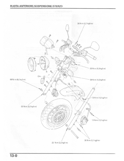 Honda Moto Hornet 600cc Ruota Anteriore Sospensione Sterzo. pag. 34